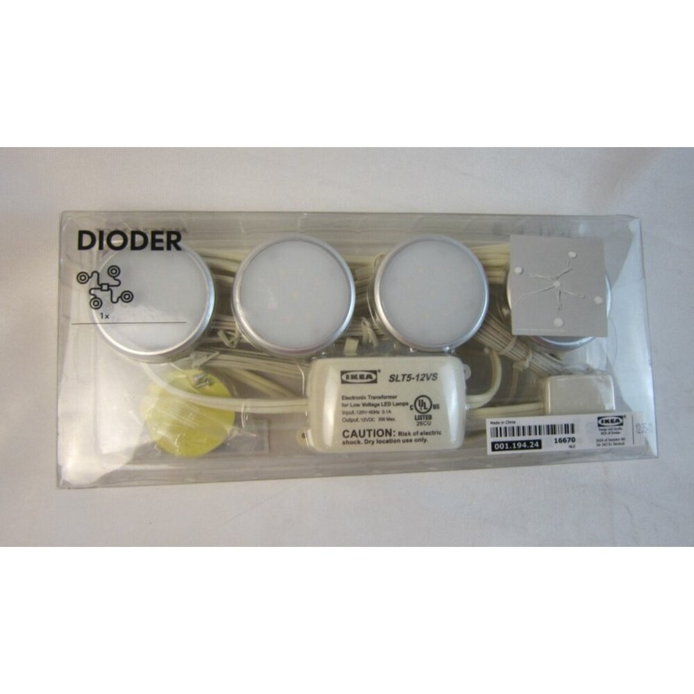 Ikea Dioder LED Puck Lights 001.194.24 16670 Lighting - Open Box